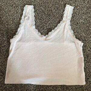 American Eagle Outfitters Pink Lace Trim Camisole